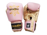 Kanong Boxing Gloves : Thai Power Pink and Gold