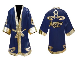 Kanong Custom Boxing Robe outfit : Navy Lai Thai