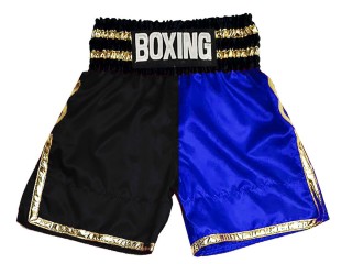 Custom Boxing Shorts outfit : KNBSH-039-Black-Blue Custom Boxing Shorts outfit : KNBSH-039-Black-Blue