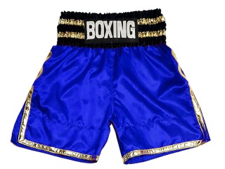 Custom Boxing Trunks : KNBSH-039-Blue Custom Boxing Trunks : KNBSH-039-Blue