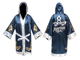 Kanong Custom Boxing Robe outfit : KNFIR-143-Navy