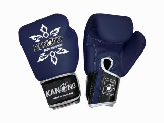 Kanong Boxing Gloves - Genuine Leather : Navy