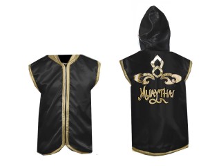 Custom Boxing Ring Jacket : Black Lai Thai