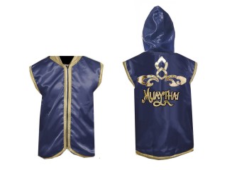 Custom Boxing Hoodies - Walk in Jacket : Navy Lai Thai