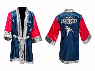 Kanong Customize men's Boxing Robe : Navy and Red
