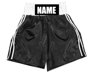Custom Boxing Trunks : KNBSH-026-Black