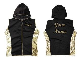 Custom Boxing walkout jacket : Black and Gold