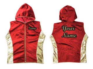 Custom Boxing walkout jacket : Red and Gold